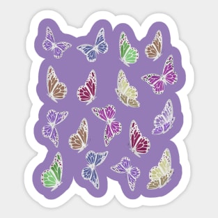 Colorful and Cute Butterfly Pattern 3 Sticker